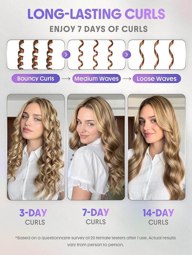 Professional Cool Air Styler: Zero Burn Automatic Rotating Curling Iron for Beginners