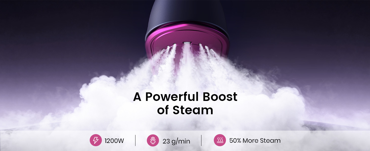 Powerful steam boost performance