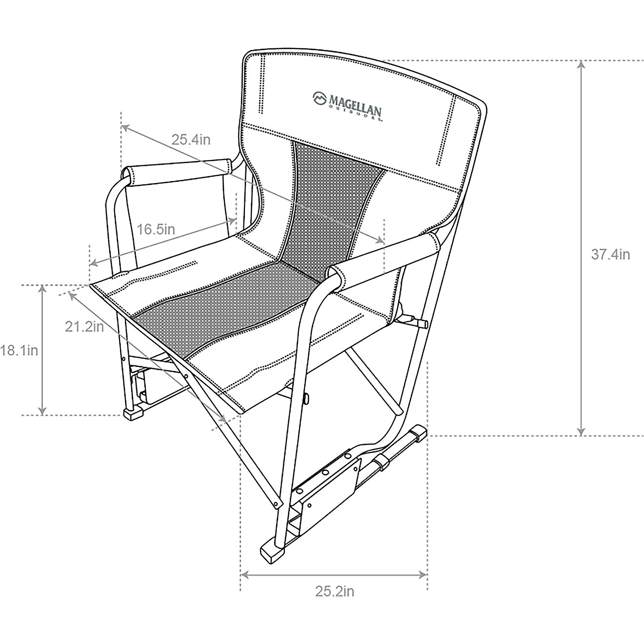 Magellan Outdoors Odyssey Rocker Cheetah Chair