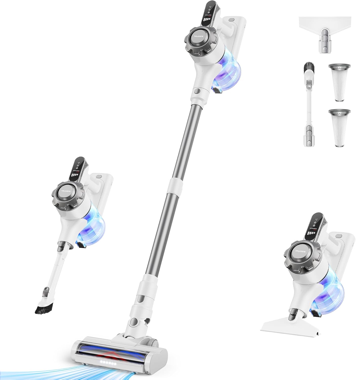 8-in-1 Cordless Vacuum Cleaner: Lightweight Stick with 45min Runtime & Powerful Suction