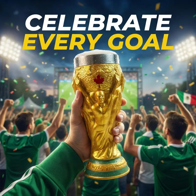 2026 Summer Soccer Trophy Cup | USA-Canada-Mexico Fan Collectible & Decor, Sturdy Trophy Shape