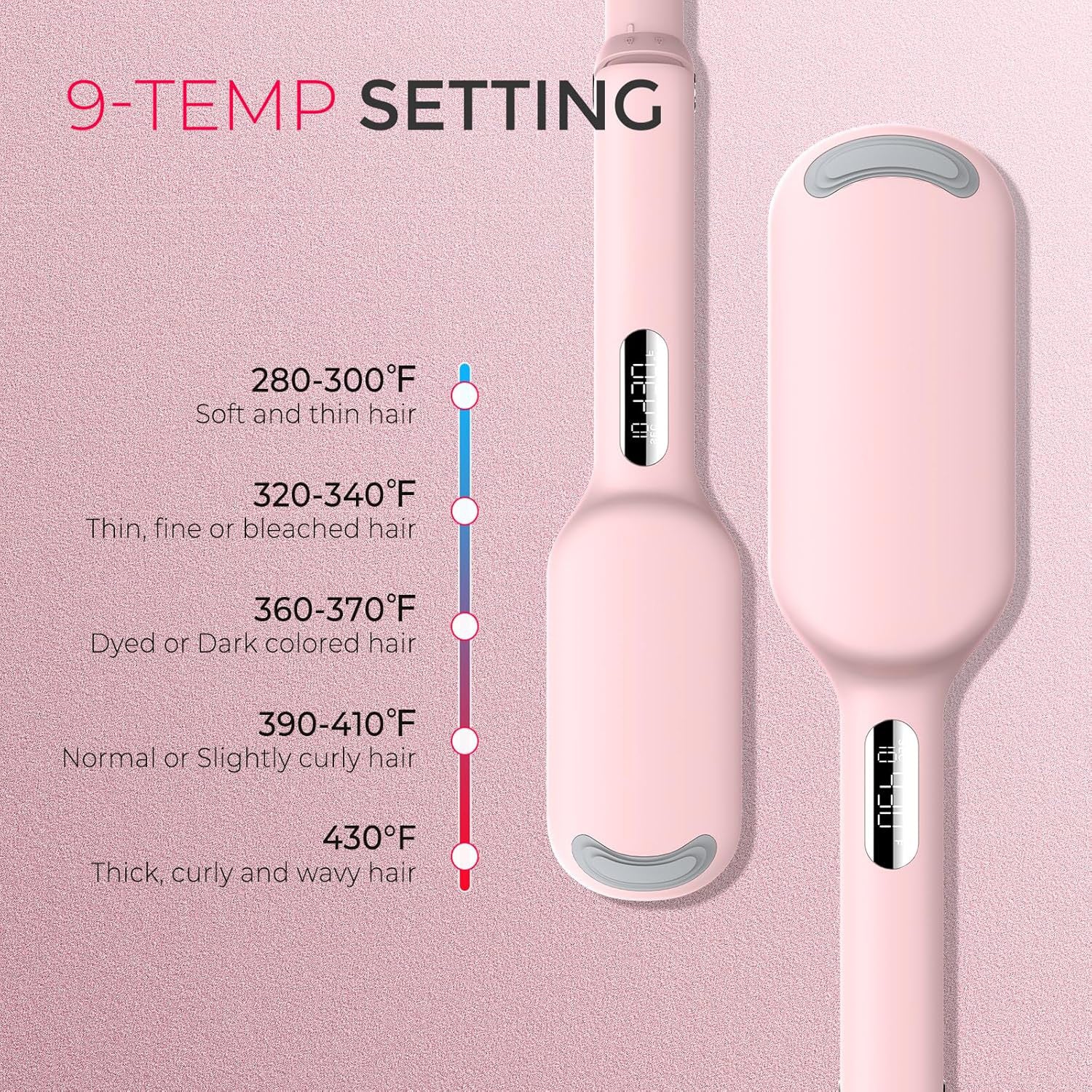 1.25" Ionic 3-Barrel Beach Waver: Ceramic Anti-Scald Deep Hair Curler ✨