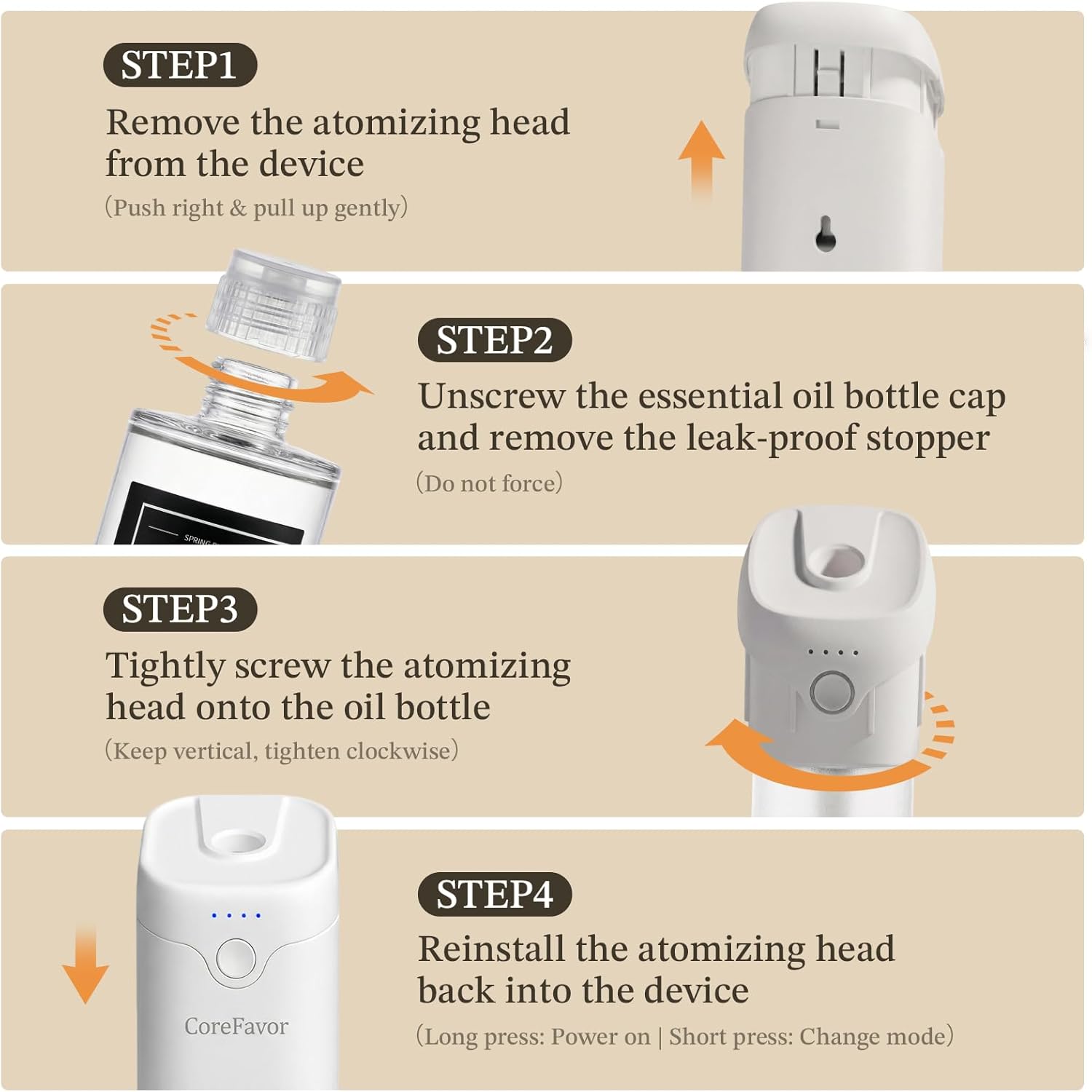 Luxury Wall-Mount Odor Eliminator: Intelligent 4-Speed Rechargeable Essential Oil Diffuser