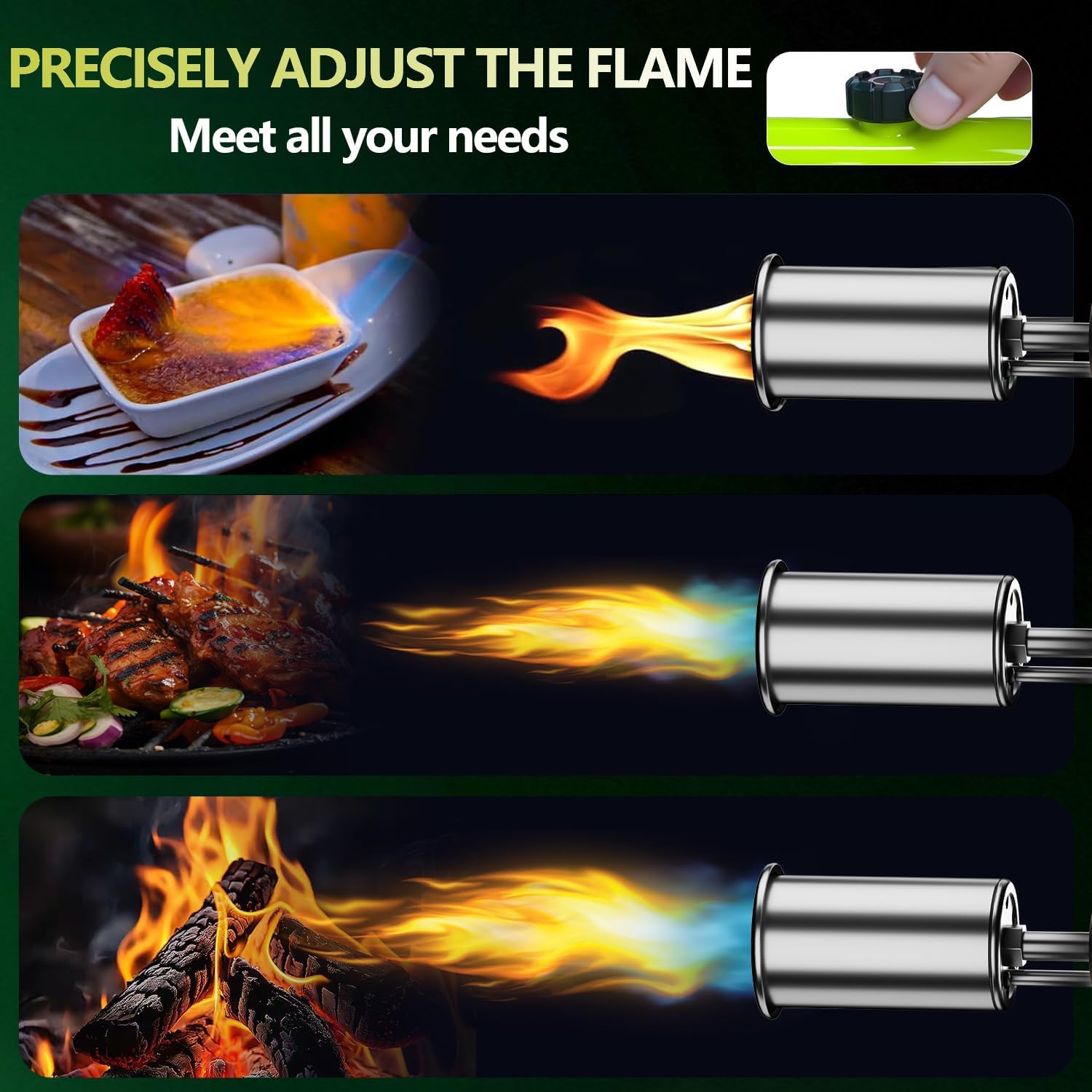 Powerful Propane Torch Gun with Safety Lock for BBQ, Cooking and Camping