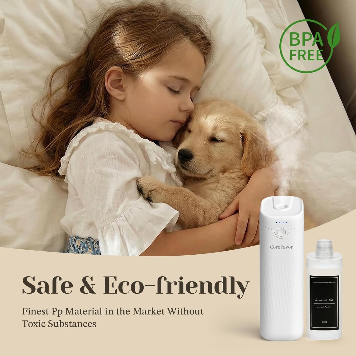 Luxury Wall-Mount Odor Eliminator: Intelligent 4-Speed Rechargeable Essential Oil Diffuser