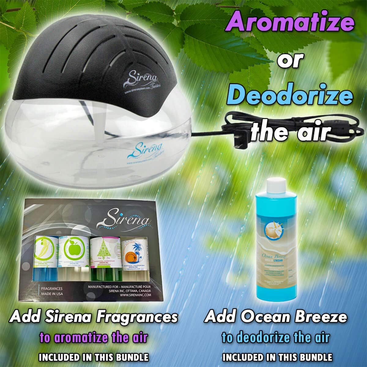Premium Water-Wash Air Freshener: Smart Purifying Diffuser with Ocean Breeze Oils