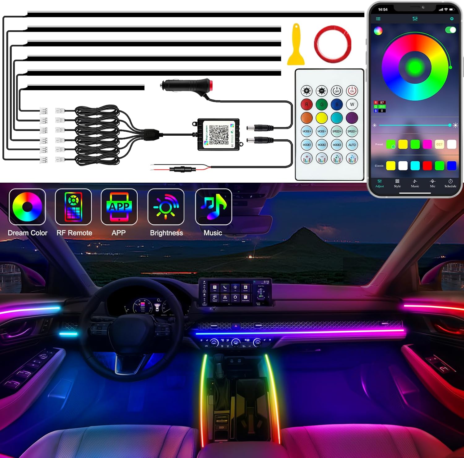 💥💥Final Day! Enjoy 50% OFF 💥-Car LED Strip Lights, Acrylic LED Lights 