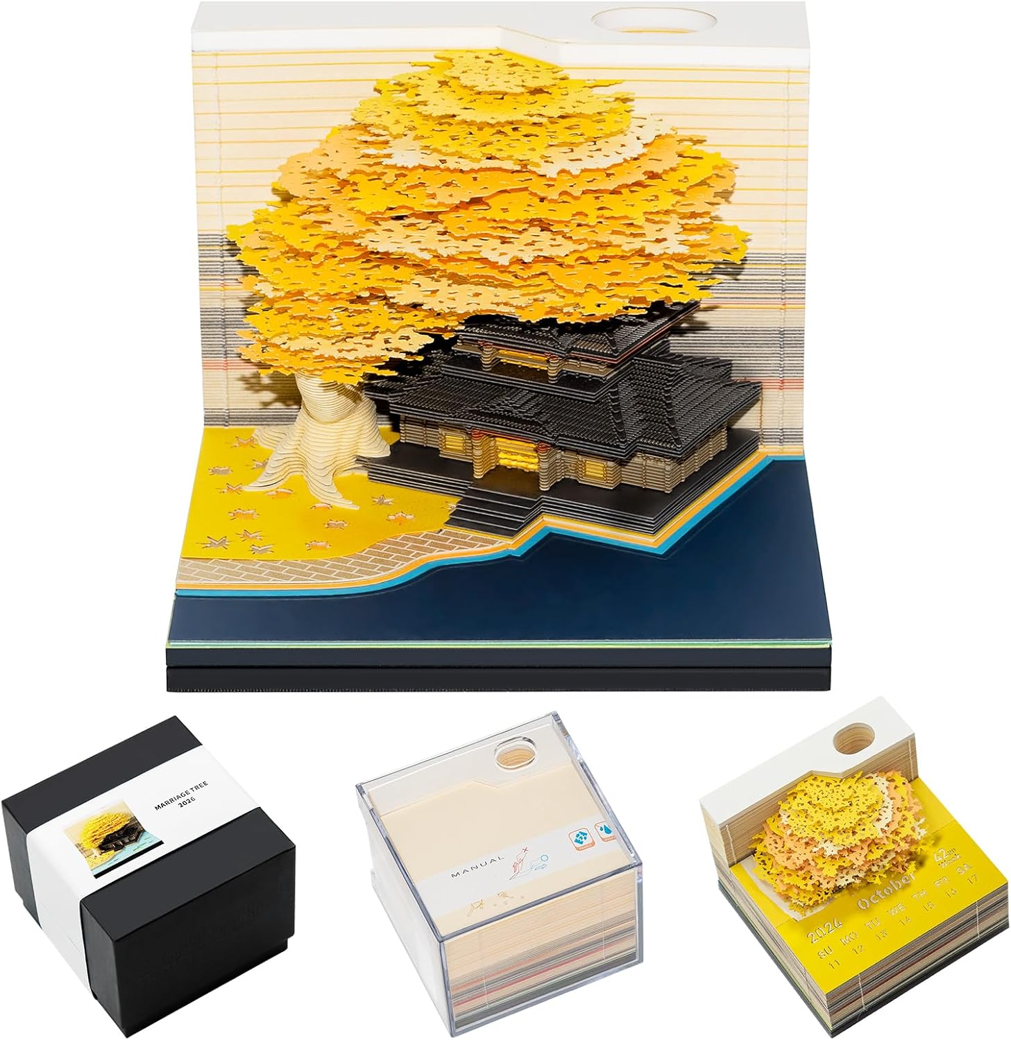 💥💥Final Day! Enjoy 50% OFF 💥-3D Calendar 2026, Pen Holder Tree House