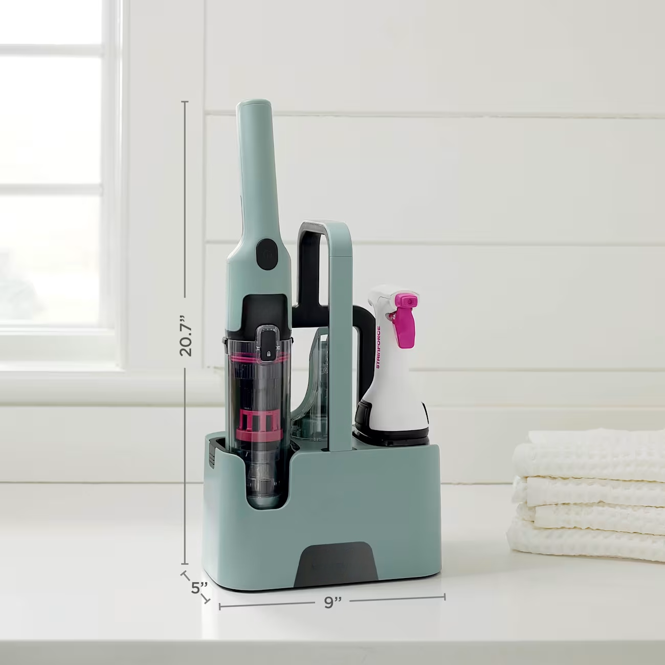 Shark StainForce Cordless Portable Spot, Stain, & Odor Remover System for Carpets, Area Rugs, Upholstery, Stairs, with Storage Caddy, Accessories, and Full-Size Cleaning Solution, HX101 (New)