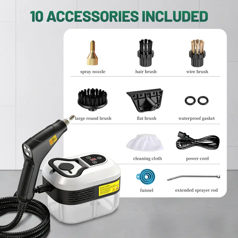 105°C High Pressure Handheld Steam Cleaner For Kitchen Bathroom Sofa Floor Deep Cleaning