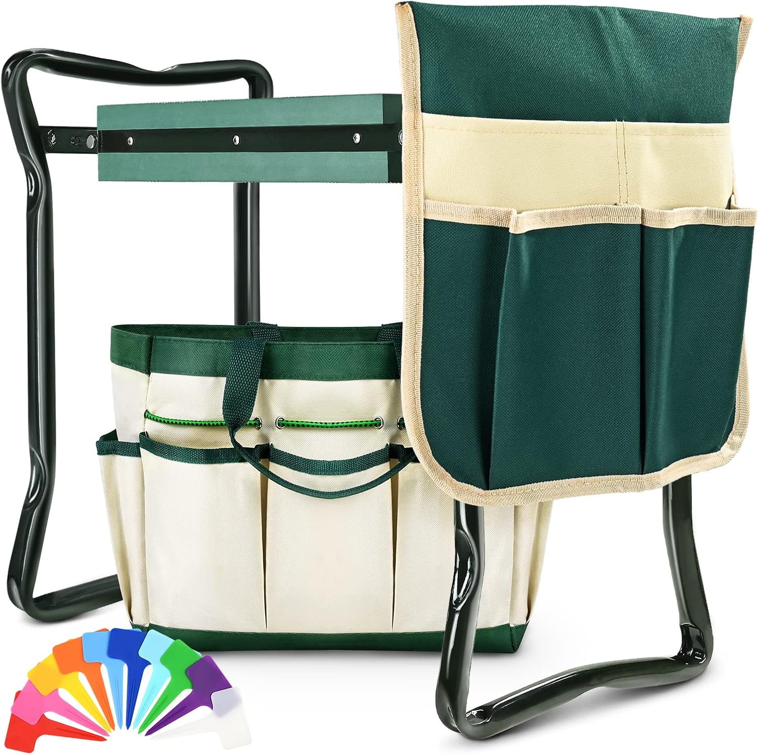 2-in-1 Foldable Garden Kneeler and Seat with Ergonomic Gardening Bench Design
