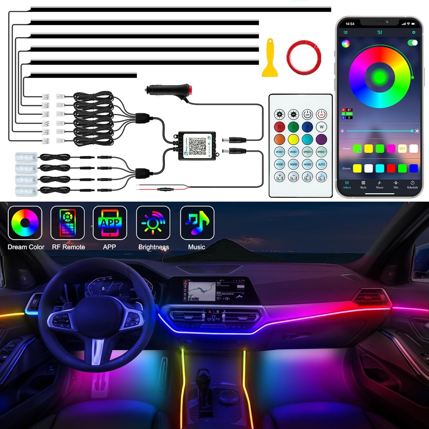 💥💥Final Day! Enjoy 50% OFF 💥-Car LED Strip Lights, Acrylic LED Lights 