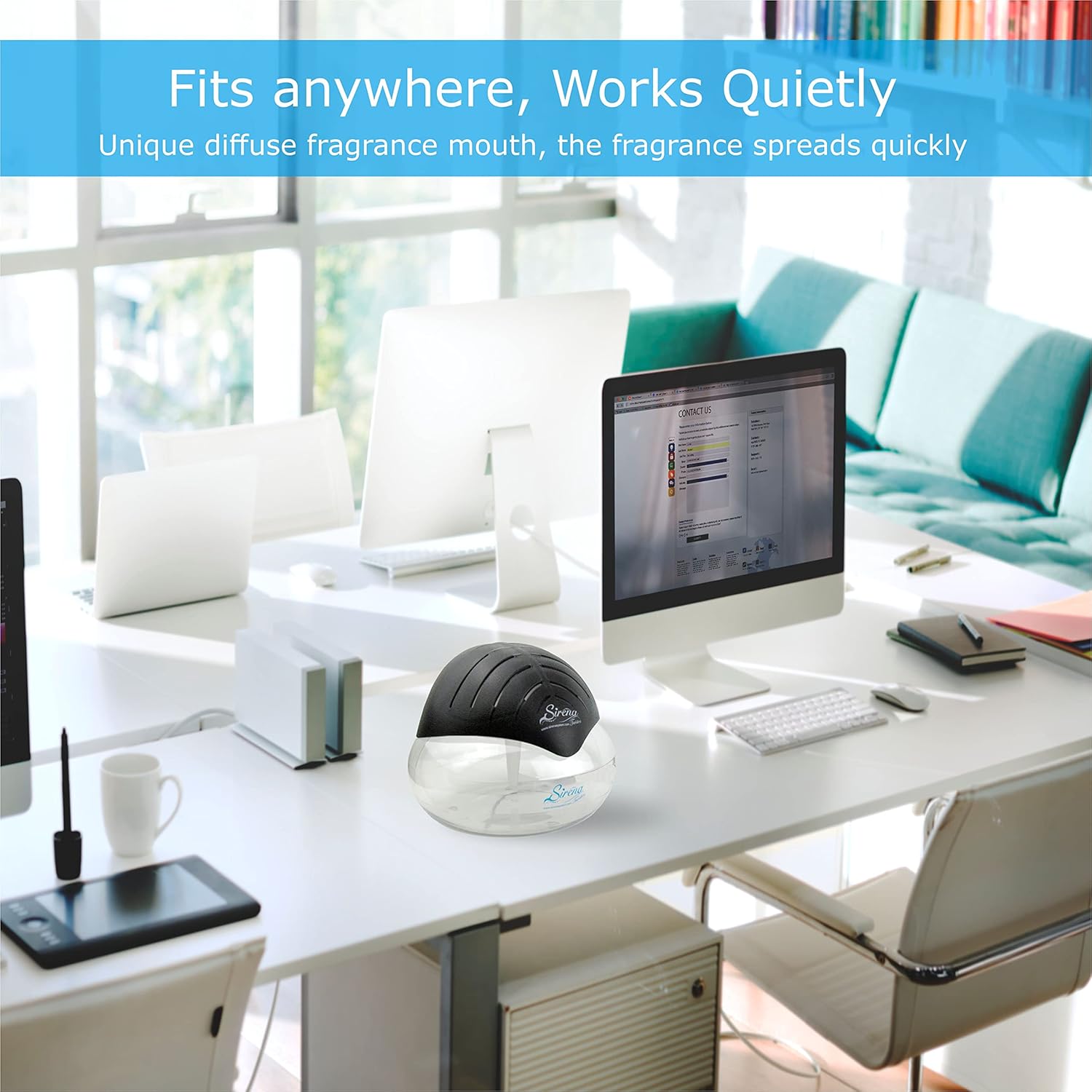 Premium Water-Wash Air Freshener: Smart Purifying Diffuser with Ocean Breeze Oils