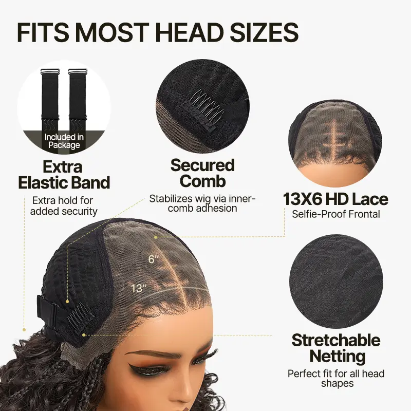 Wear & Go Boho Braid Water Wave Glueless HD Lace Wig