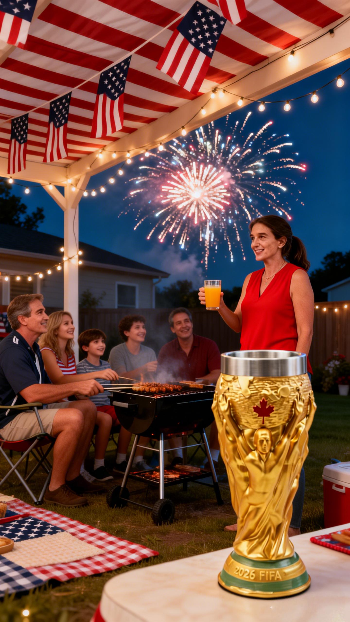 2026 Summer Soccer Trophy Cup | USA-Canada-Mexico Fan Collectible & Decor, Sturdy Trophy Shape