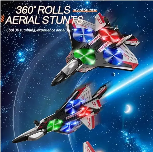 RC Fighter Jet Stunt Plane for Kids - Durable EVA Foam Flying Toy