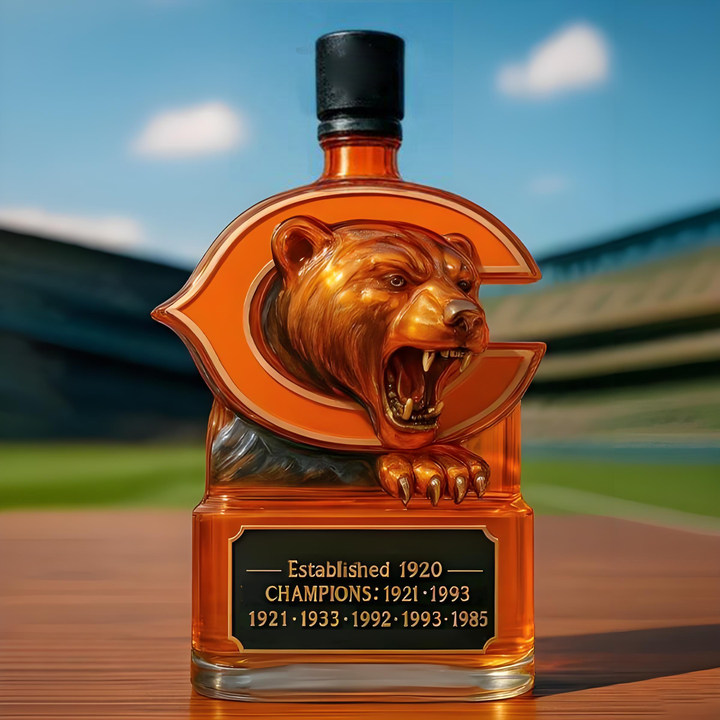 🐻🏈Chicago Bears NFL Champs Whiskey Bottle