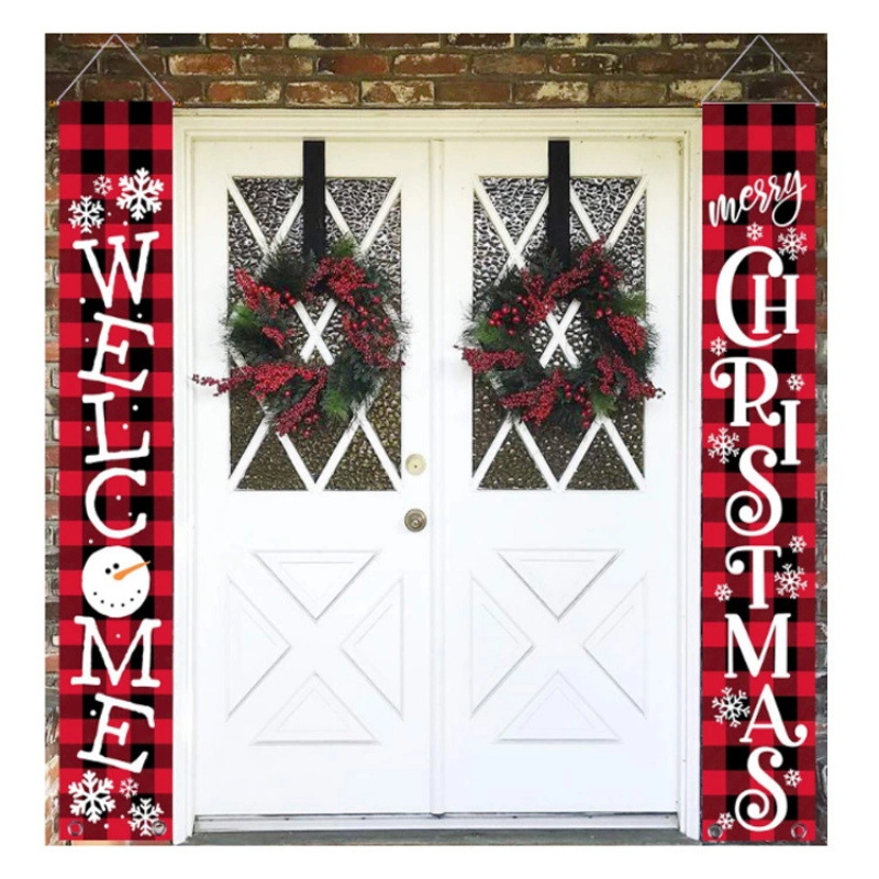Merry Christmas Banner Christmas Porch