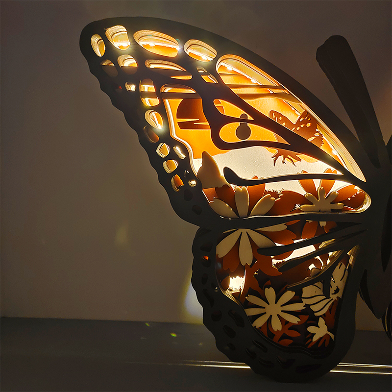 New Arrivals�? New Hollow Out Butterfly Creative Animal Home Lamp Decorative Wood Ornaments