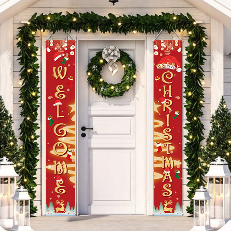 Merry Christmas Banner Christmas Porch