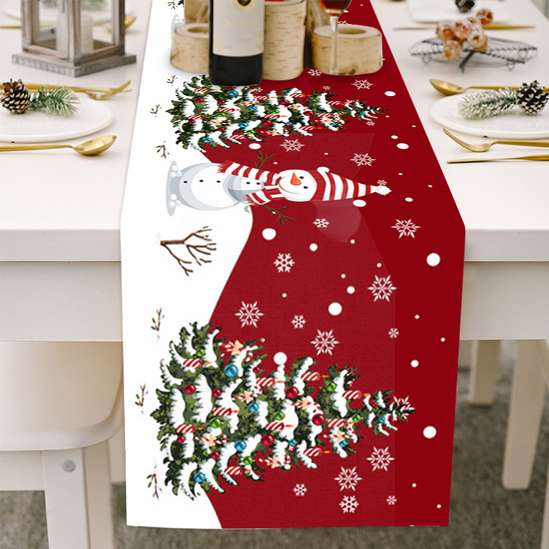 Black Friday Sale 50% OFF-Watercolor Buffalo Plaid Christmas Trees Merry Xmas Table Runner