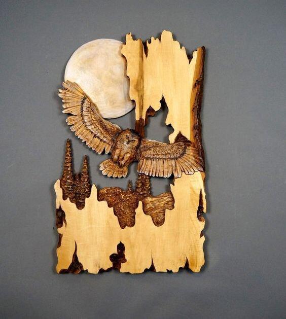 Animal Carving Handcraft Wall Decor