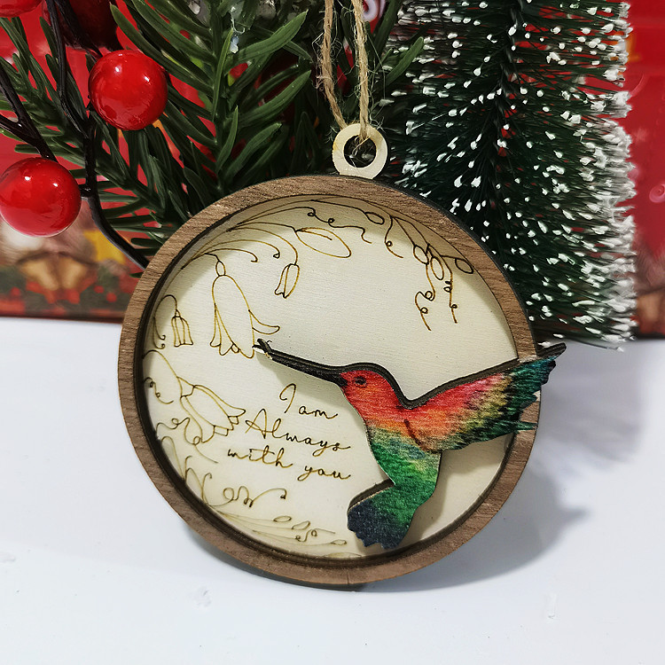 Cardinal Christmas Memorial Ornament, "I am Always with you"