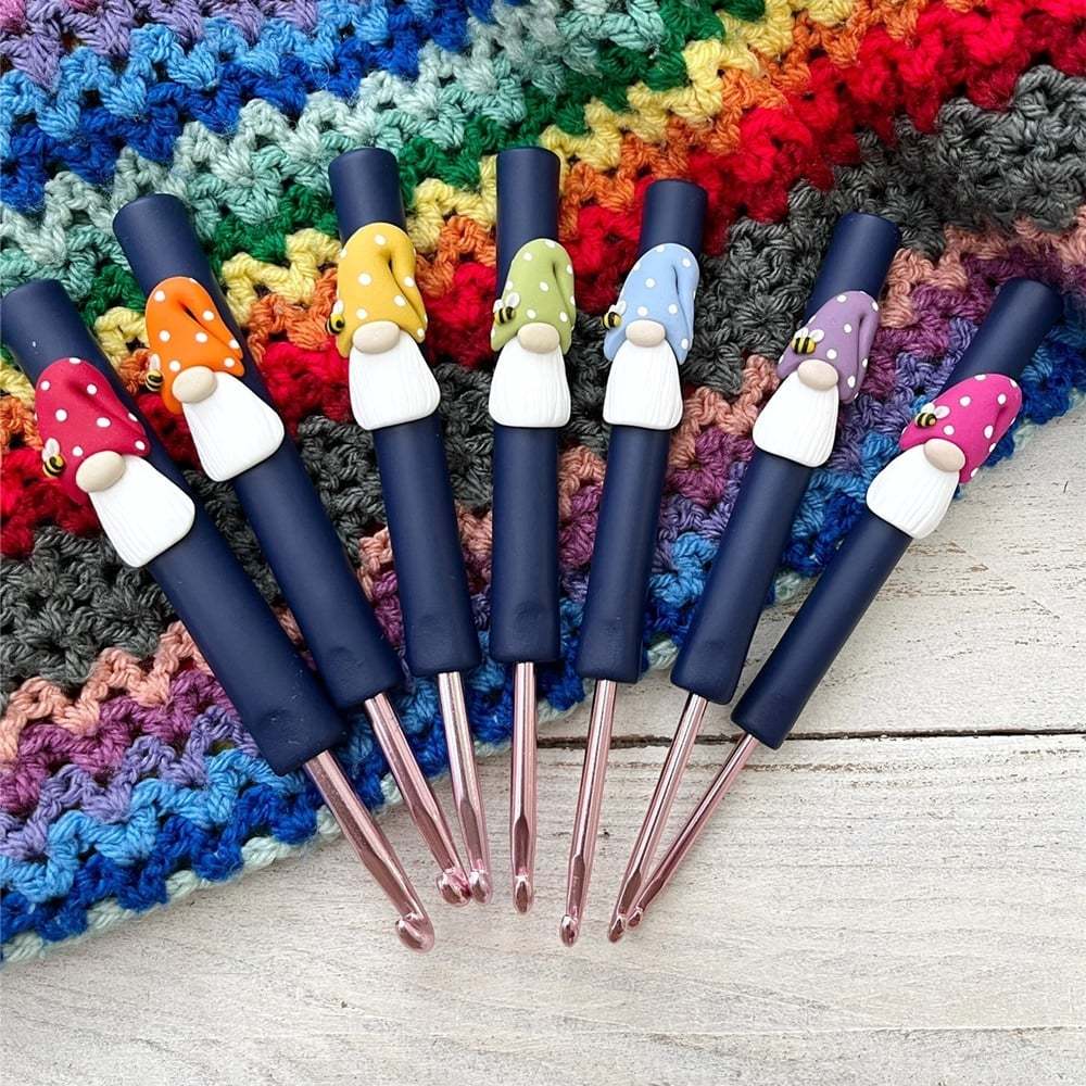 Rainbow Yarn Ball Crochet Hook