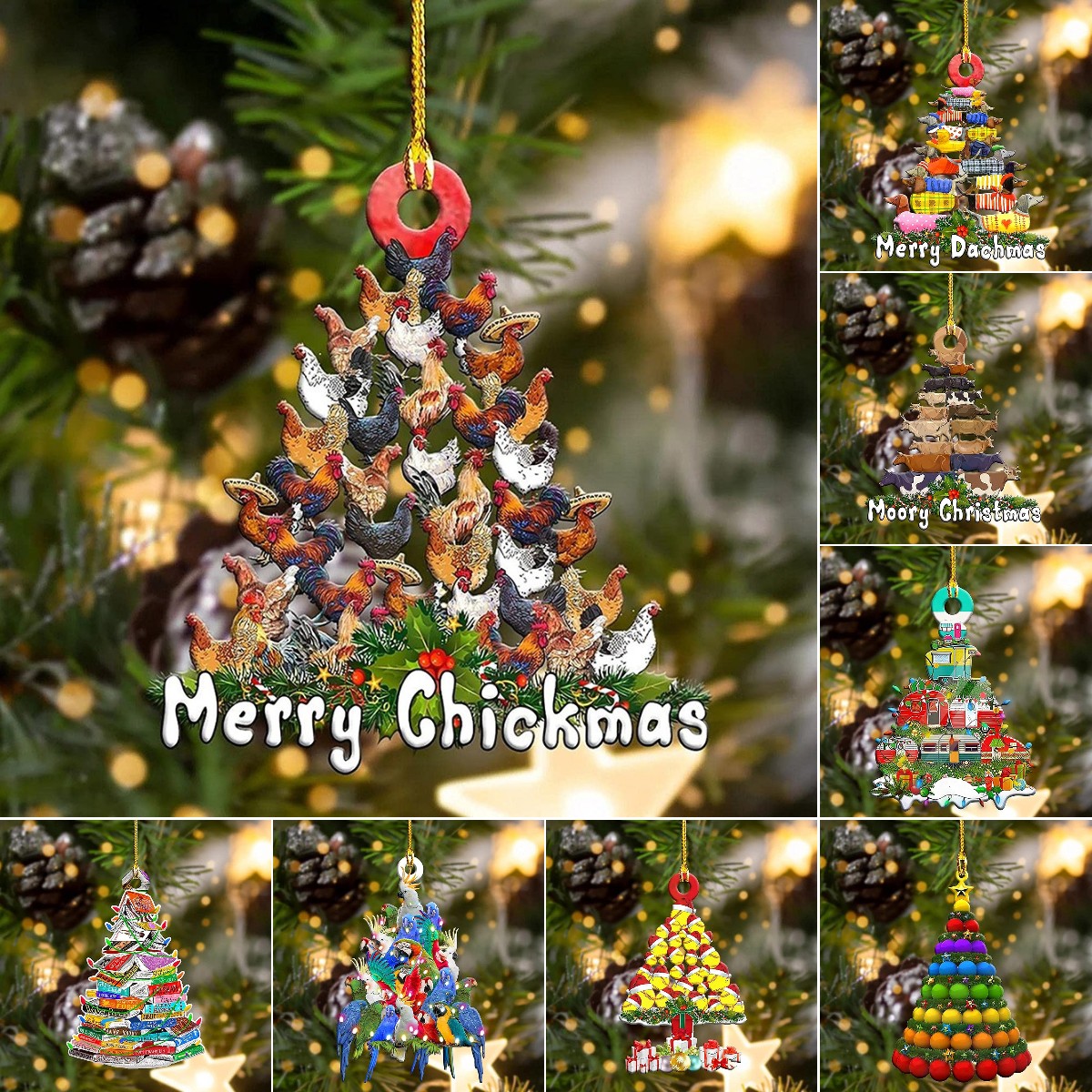 🔥Black Friday Sale 49% OFF - Funny Animal Christmas Ornaments