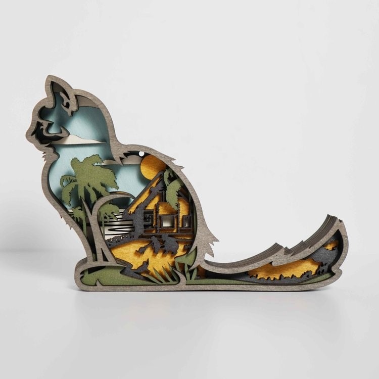 New Arrivals�? New Hollow Out Butterfly Creative Animal Home Lamp Decorative Wood Ornaments