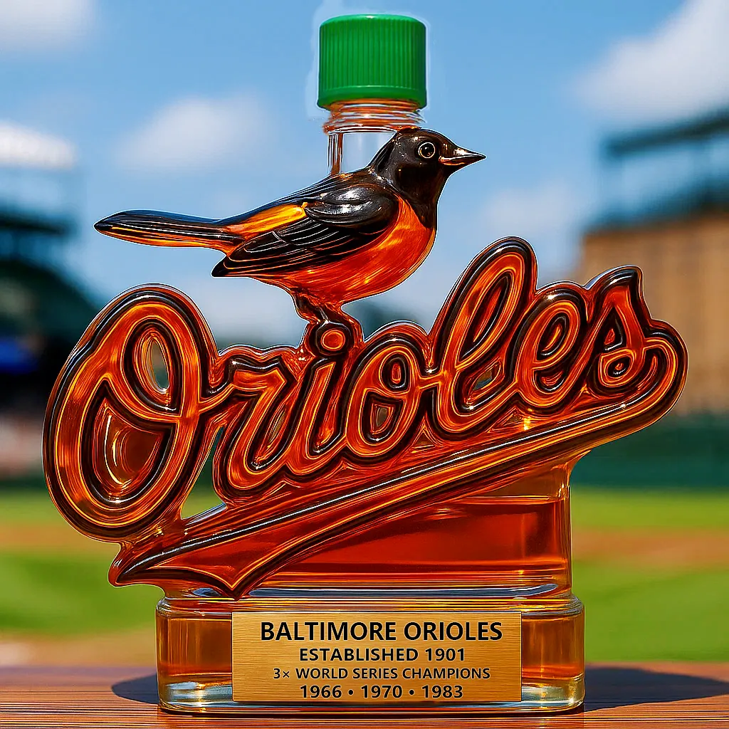 Baltimore Orioles Whiskey Bottle