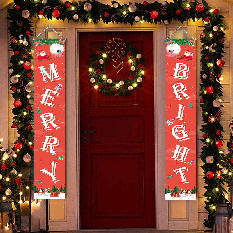 Merry Christmas Banner Christmas Porch