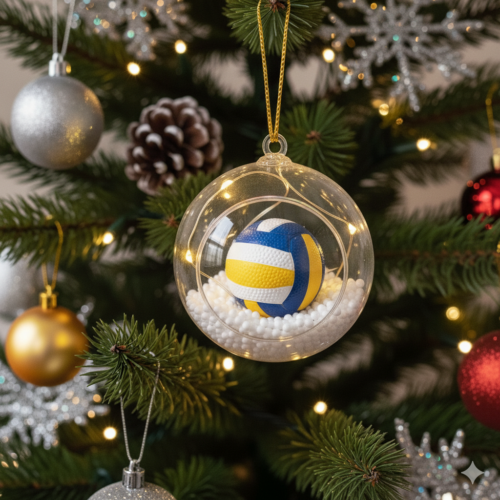 Sports Lover's Delight: Illuminated Sport Ball Christmas Ornaments