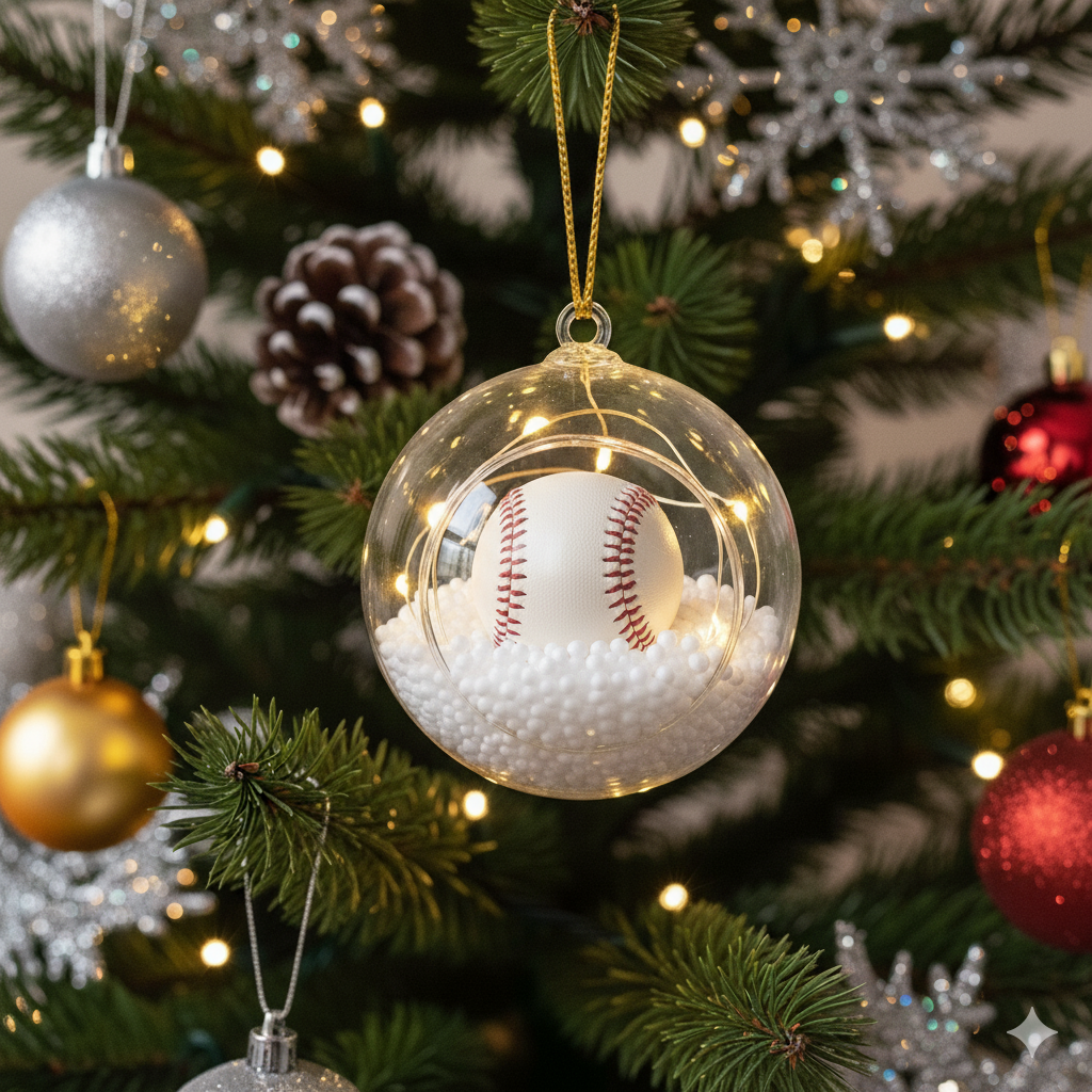 Sports Lover's Delight: Illuminated Sport Ball Christmas Ornaments