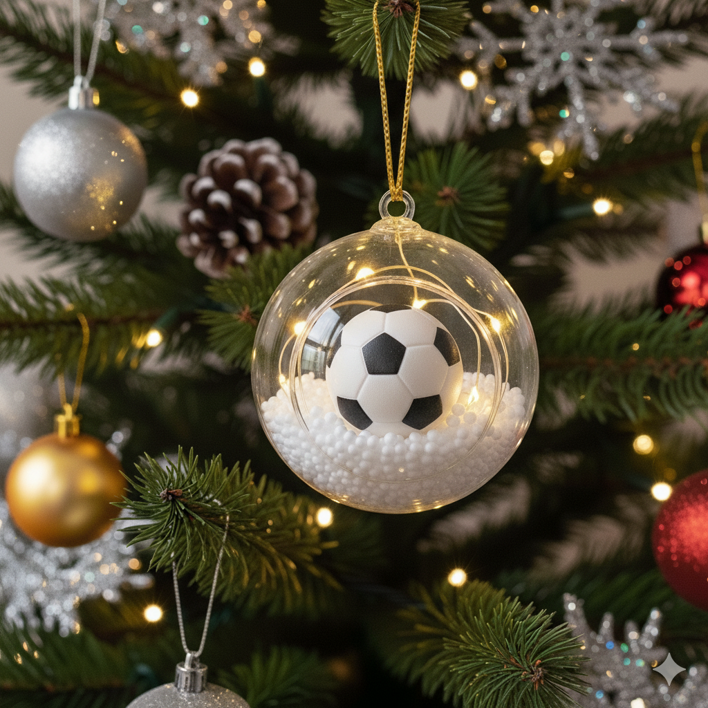 Sports Lover's Delight: Illuminated Sport Ball Christmas Ornaments