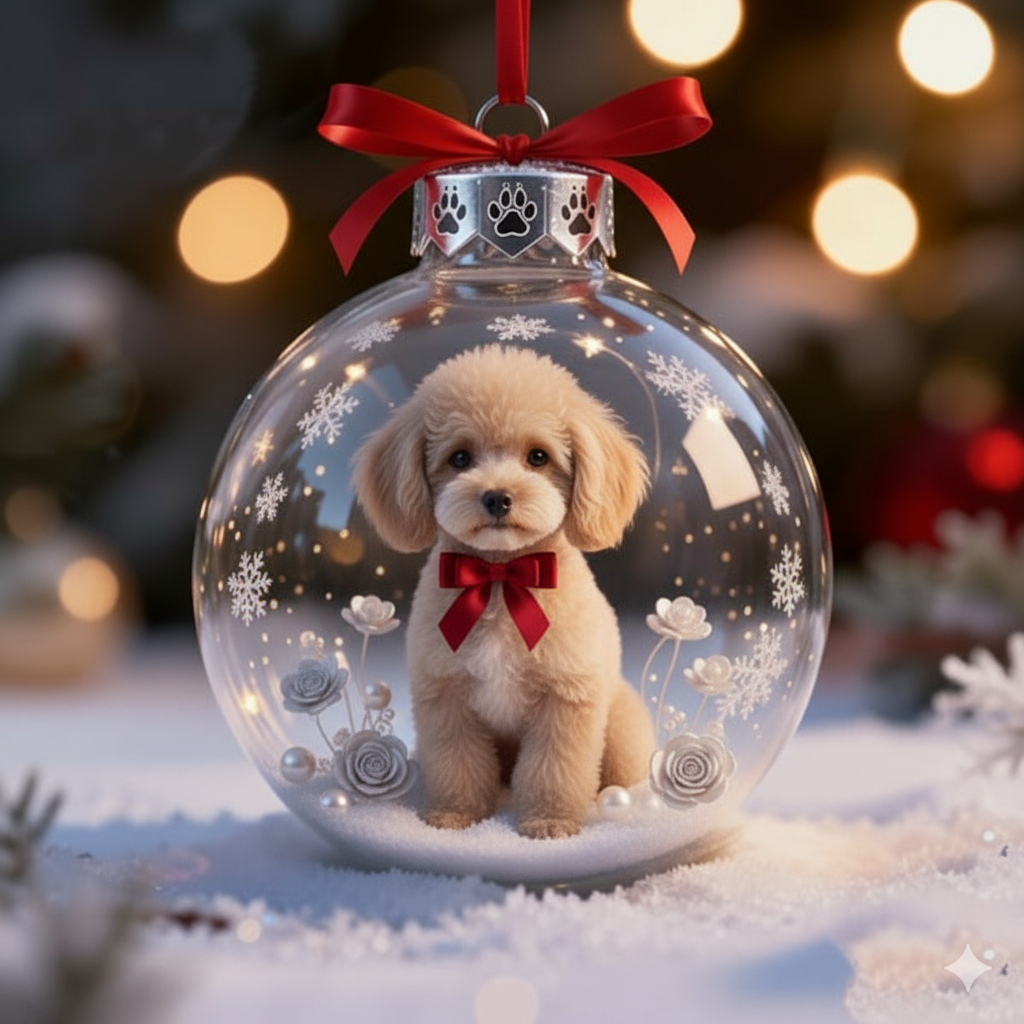 Festive Furry Friends: Pet Puppy Christmas Ornament Balls