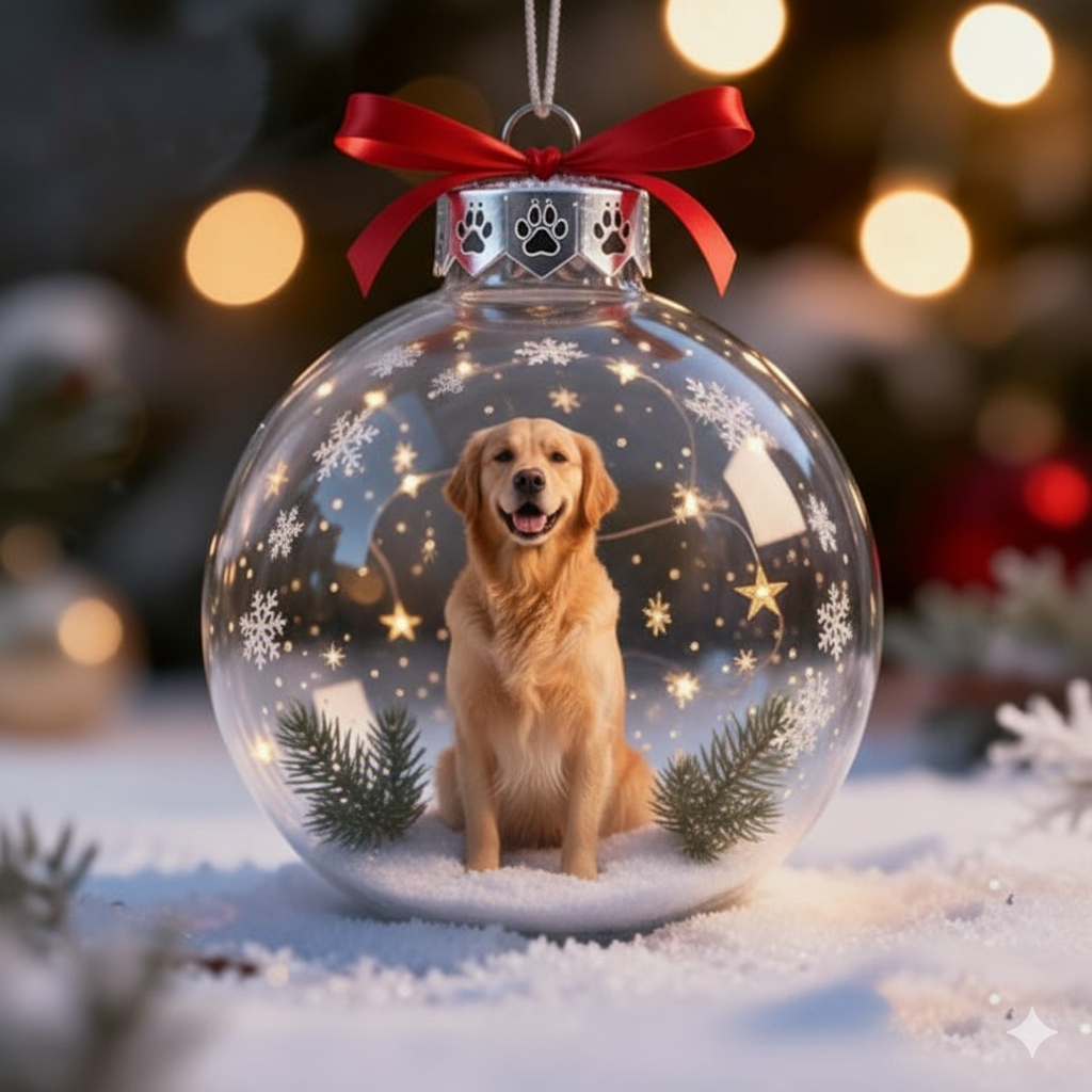 Festive Furry Friends: Pet Puppy Christmas Ornament Balls