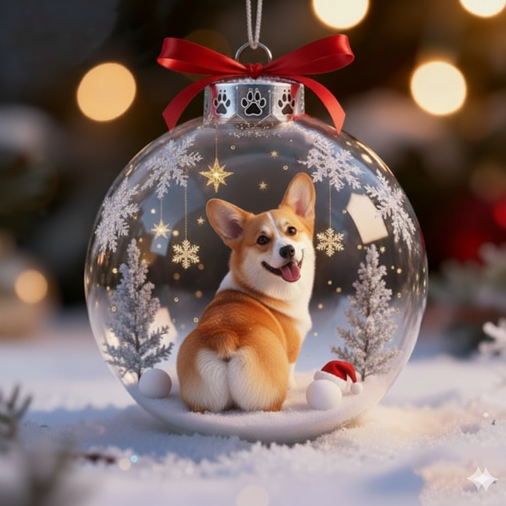 Festive Furry Friends: Pet Puppy Christmas Ornament Balls