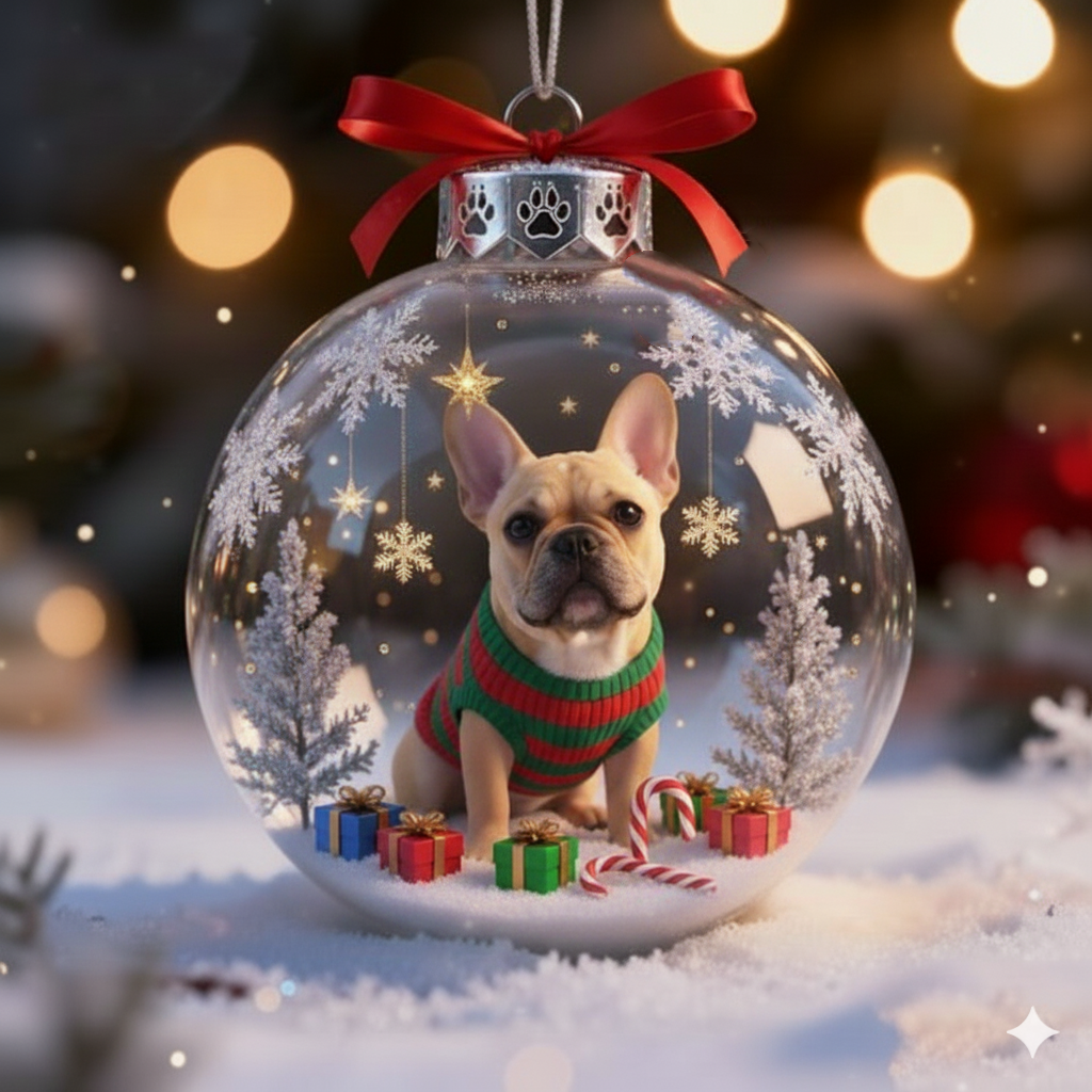 Festive Furry Friends: Pet Puppy Christmas Ornament Balls