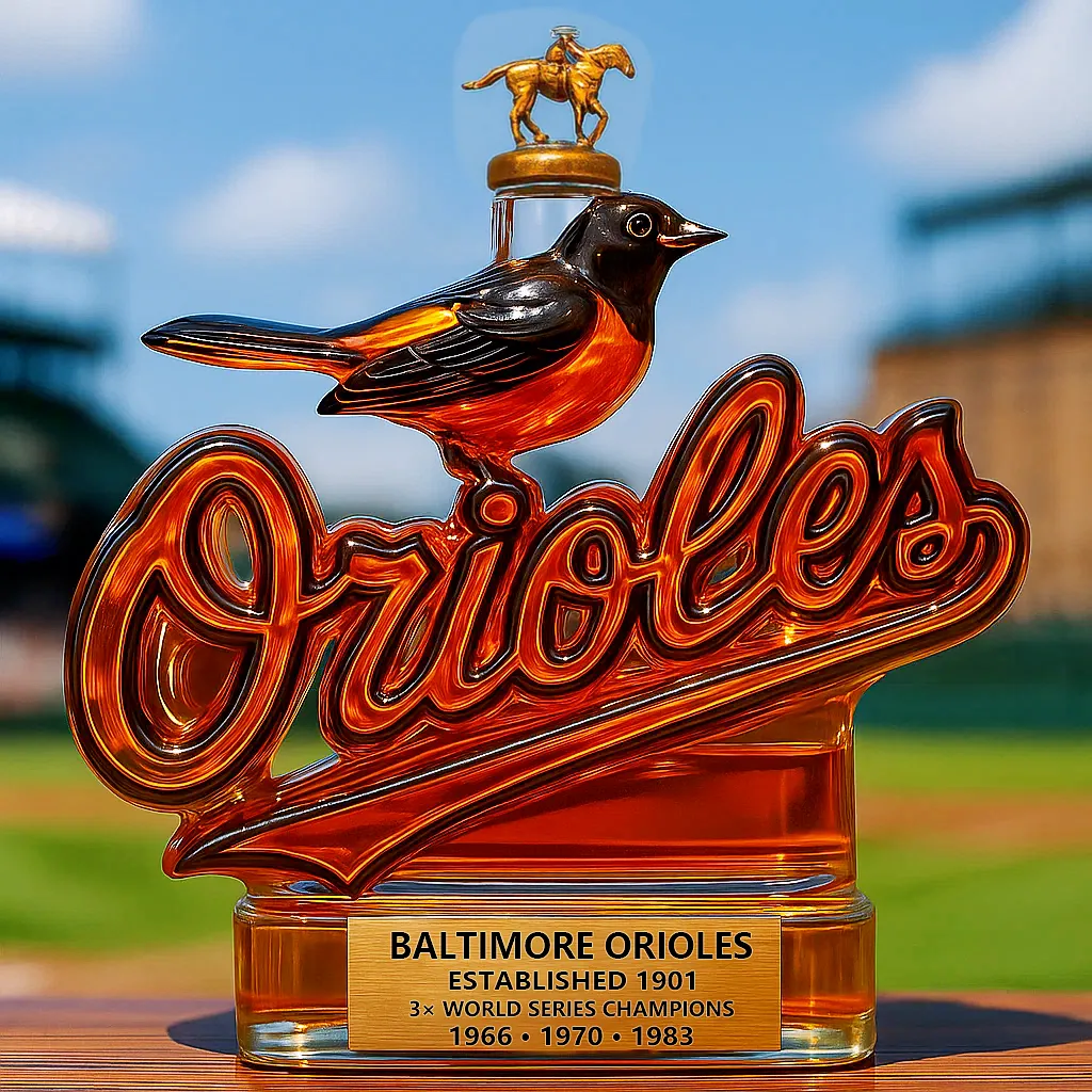 Baltimore Orioles Whiskey Bottle