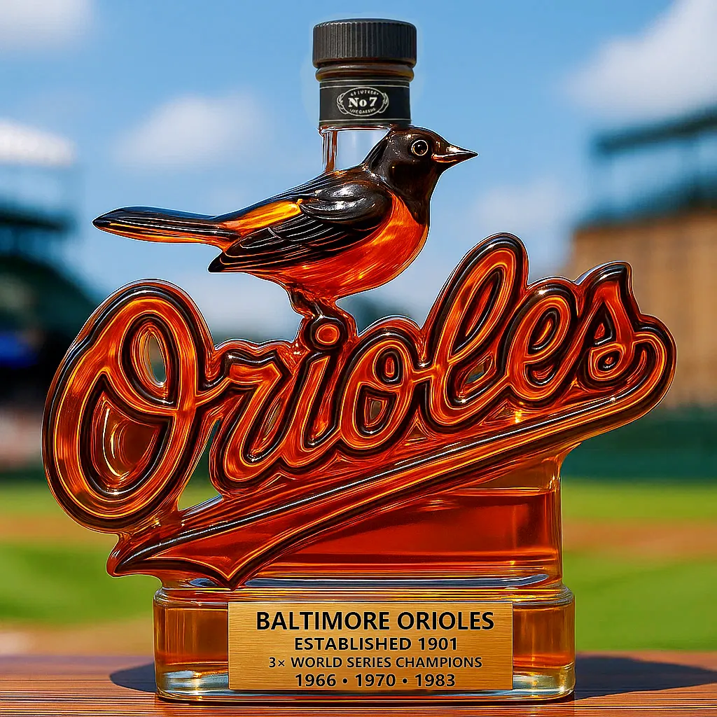 Baltimore Orioles Whiskey Bottle