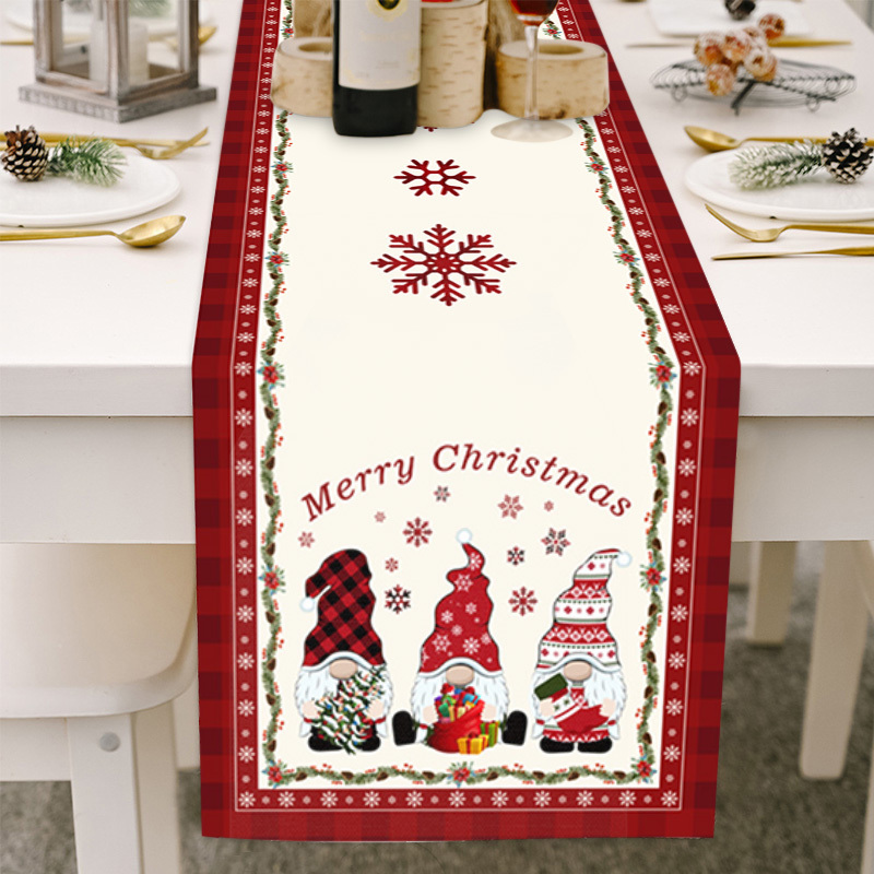 Black Friday Sale 50% OFF-Watercolor Buffalo Plaid Christmas Trees Merry Xmas Table Runner