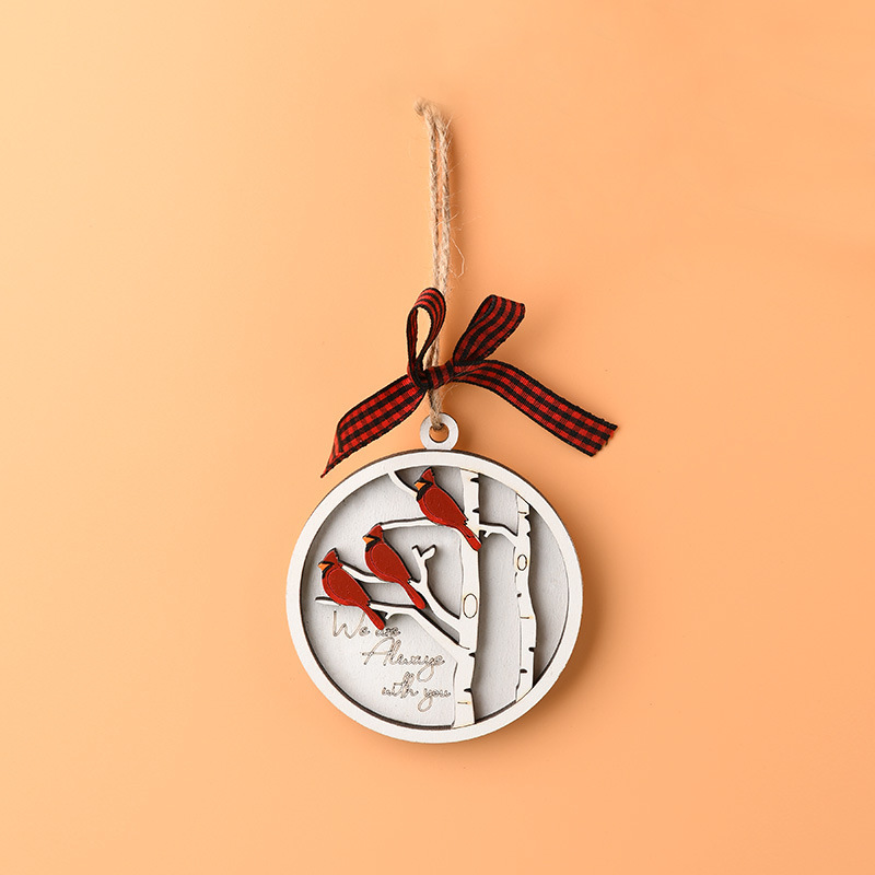 Cardinal Christmas Memorial Ornament, "I am Always with you"