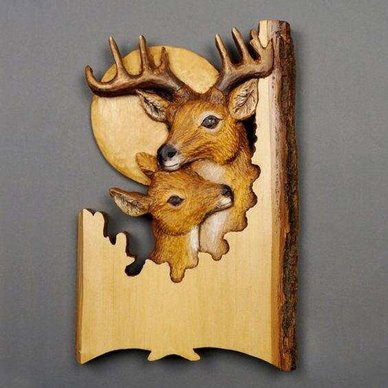 Animal Carving Handcraft Wall Decor