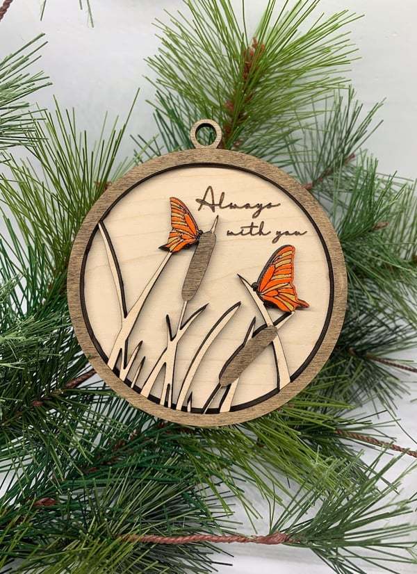 Cardinal Christmas Memorial Ornament, "I am Always with you"