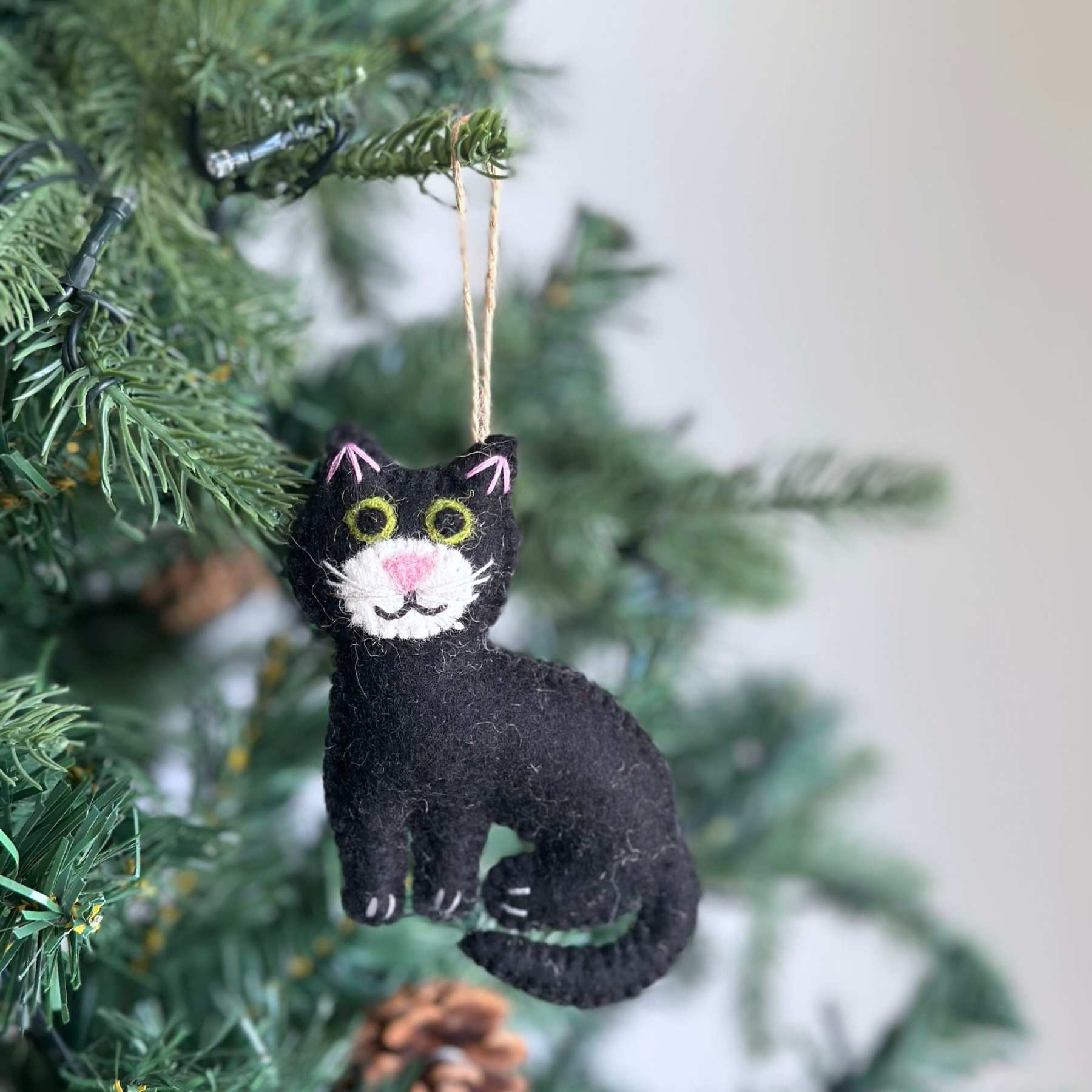 Cute handmade plush kitten decorations