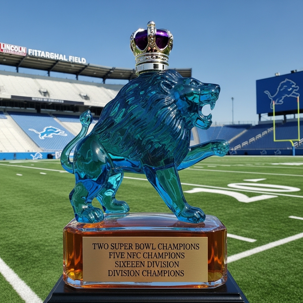 Detroit Lions Whiskey Bottle