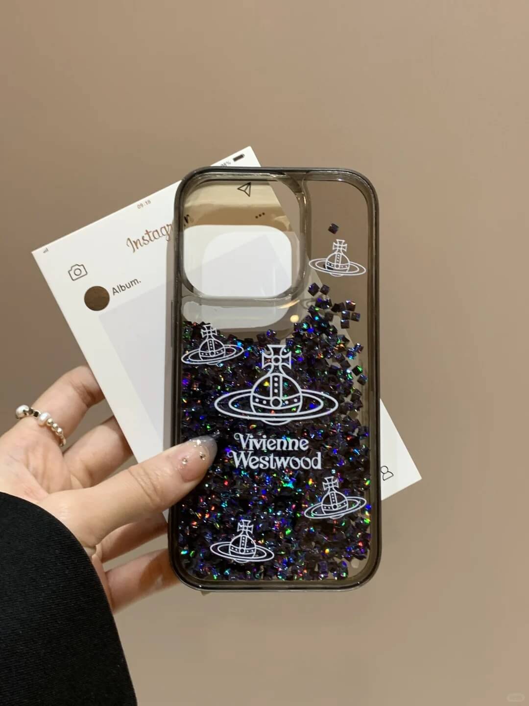Diamond Quicksand Saturn Phone Case