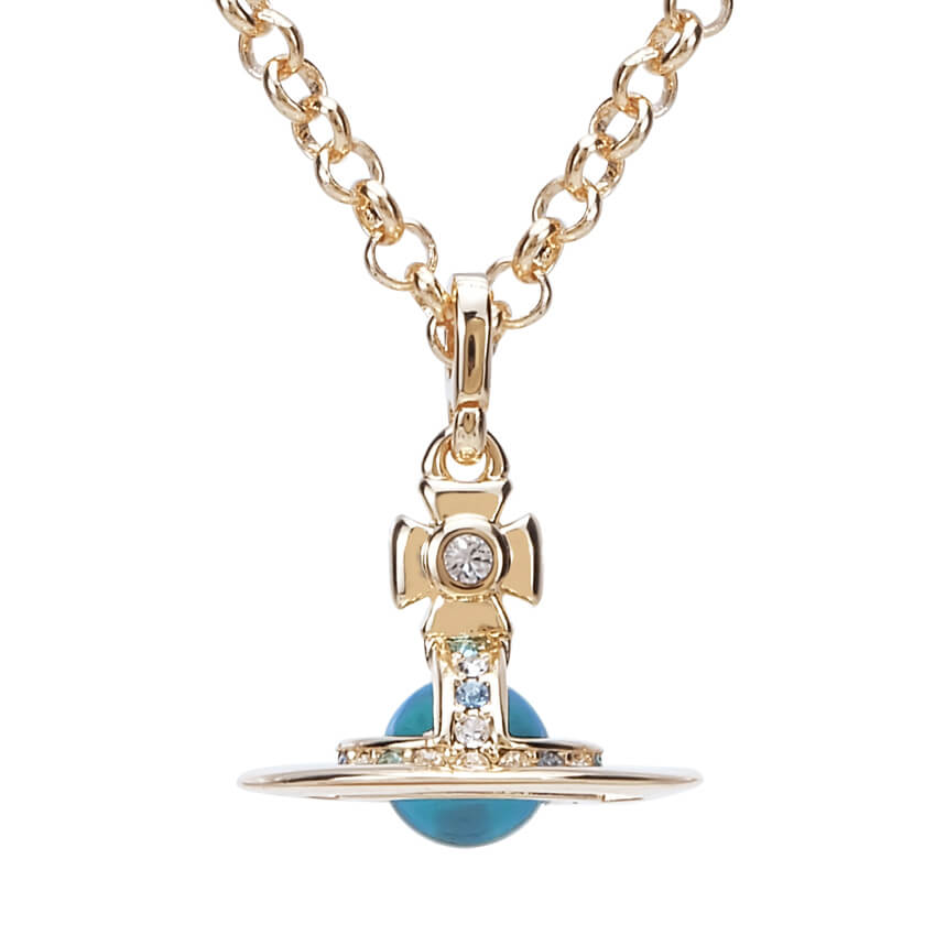 6MM ORB Classic Saturn Pendant Necklace