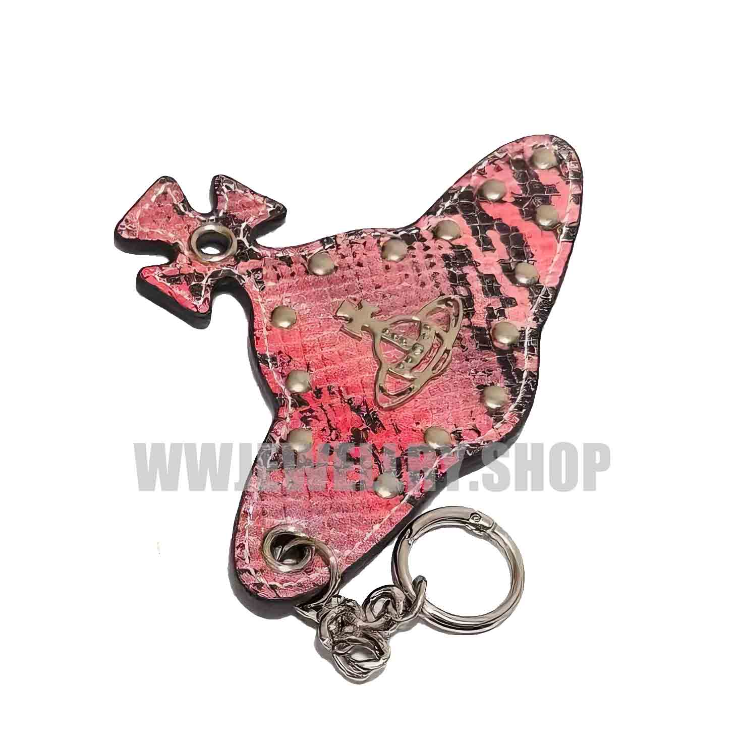 Leather Saturn Bag Charm Keychain